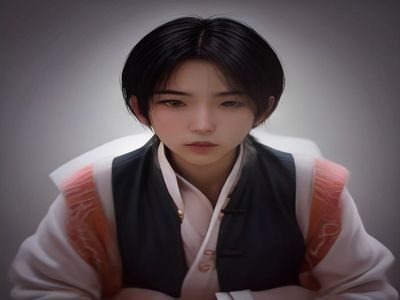 概念艺术写真图片风格示例，纯色棚内模特配合夸张道具和几何构图，色彩对比鲜明，画面具有强烈视觉冲击力